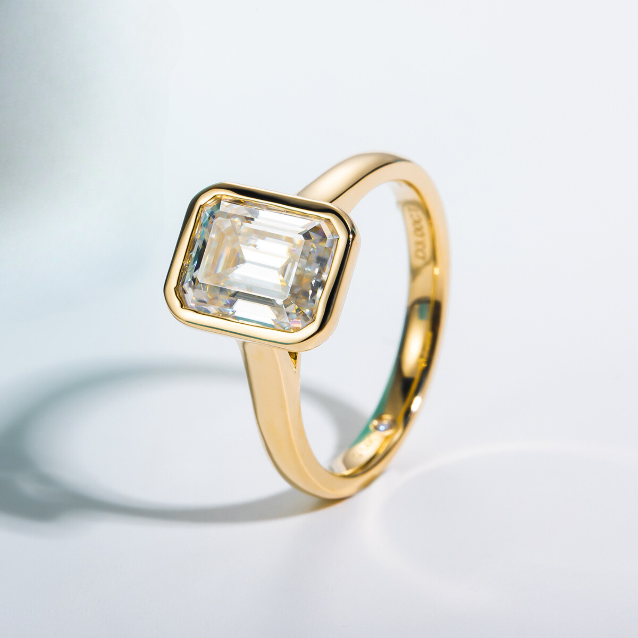 Emerald Cut D Colour 3ct Moissanite Ring - Saiidii.nl -