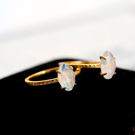 Natural Moonstone Ring - Saiidii.nl - 